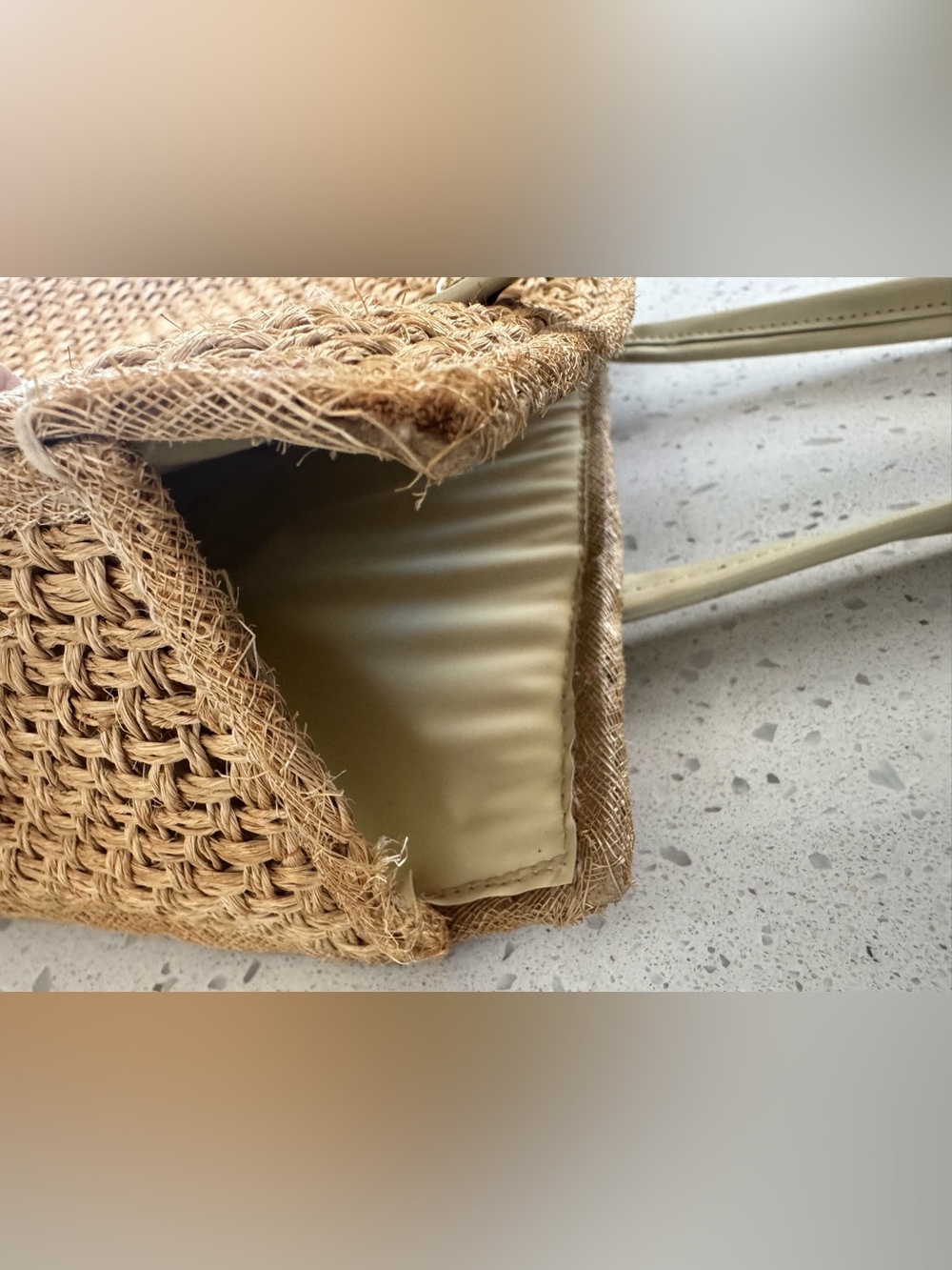 60s Cabana Straw Flower Tote - Picture 7 of 8